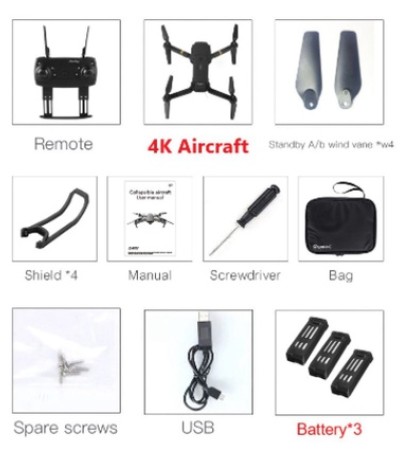 E58 RC Drone 4K HD Camera WIFI FPV Drones Mini Foldable Quadcopter Drones Hobby Toys Gift One Key Return Altitude hold Wide Angle Camera