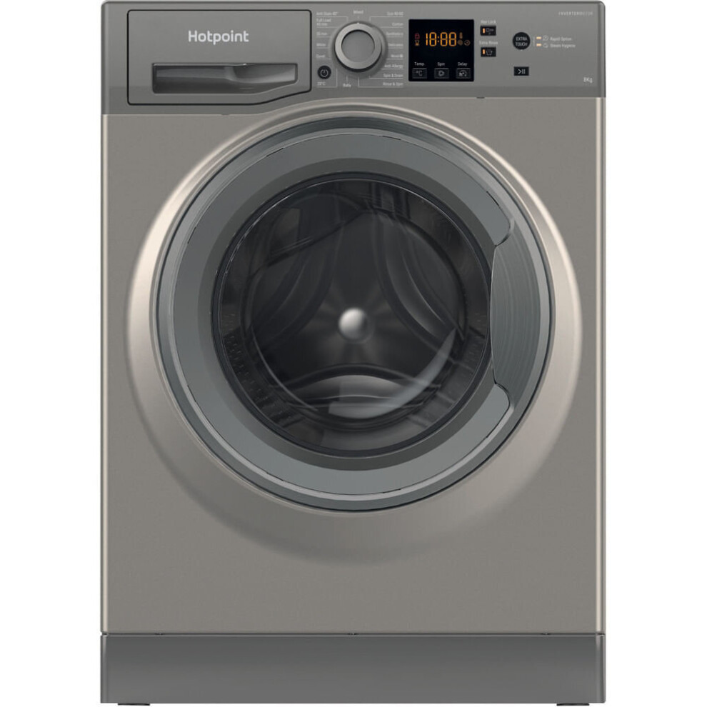 Hotpoint NSWM845CGGUKN 8kg Washing Machine with 1400 rpm - Graphite - B Rated 